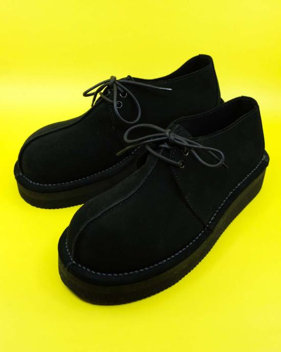  타카히로미야시타 더 솔로이스트 부츠 . 블랙 스웨이드 플랫폼 추카  블랙