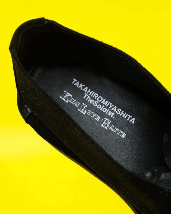  타카히로미야시타 더 솔로이스트 부츠 . 블랙 스웨이드 플랫폼 추카  블랙 - TAKAHIROMIYASHITA THE SOLOIST.