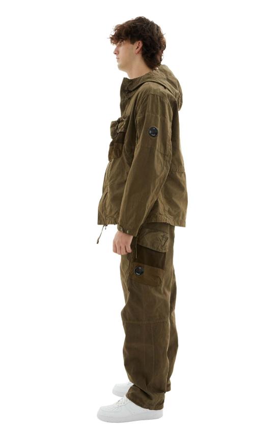  씨피 컴퍼니 자켓 C.P. Company 바틱 후드 재킷 버터넛 - C.P. COMPANY