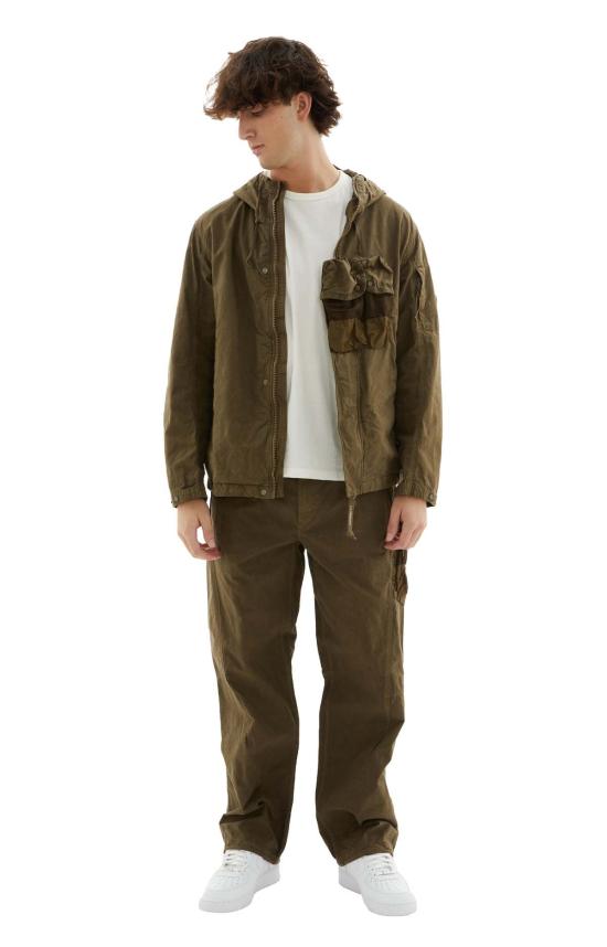  씨피 컴퍼니 자켓 C.P. Company 바틱 후드 재킷 버터넛 - C.P. COMPANY