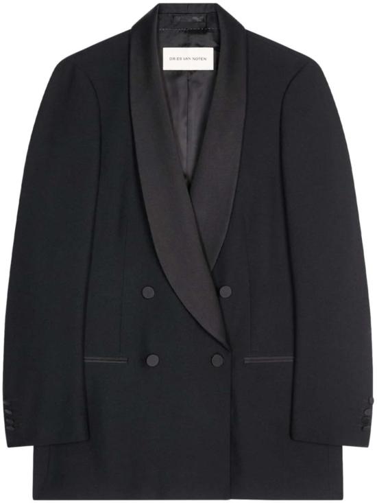  드리스 반 노튼 수트 자켓 Dries Van Noten 블링커 턱스 블레이저 블랙