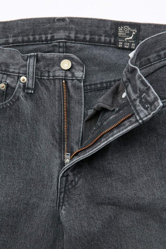  오어슬로우 데님 팬츠 Orslow 107 아이비핏 슬림진 블랙 데님 스톤 - ORSLOW