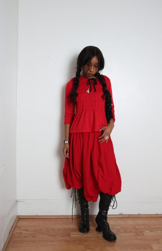  꼼데가르송 블라우스 Comme Des Garçons  레드 - COMME DES GARCONS