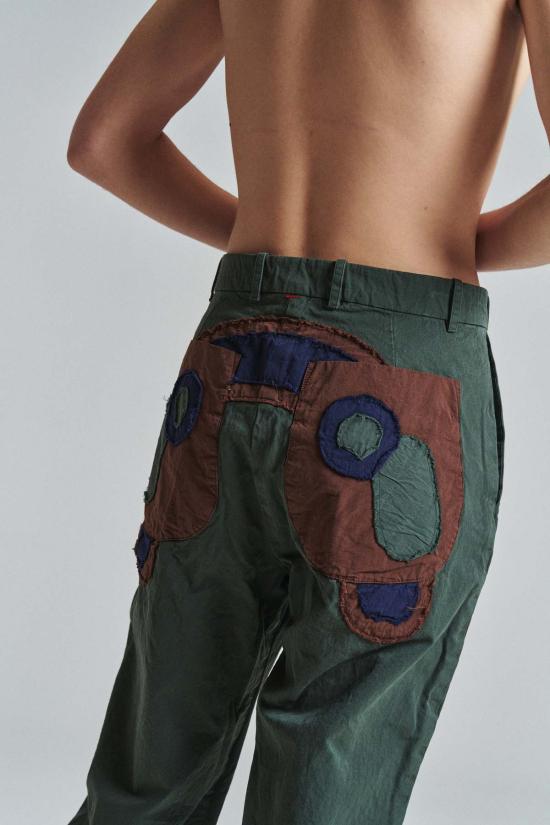  케이시 케이시 스트레이트 팬츠 더블 코튼 아 플러스 팬츠 카키 - CASEY CASEY