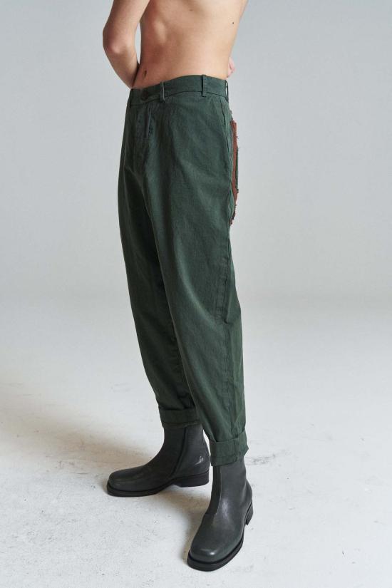  케이시 케이시 스트레이트 팬츠 더블 코튼 아 플러스 팬츠 카키 - CASEY CASEY