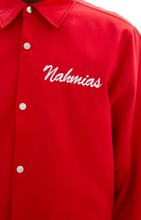 나미아스 자켓 미라클 아카데미 실크 코치 재킷 체리 레드 - NAHMIAS