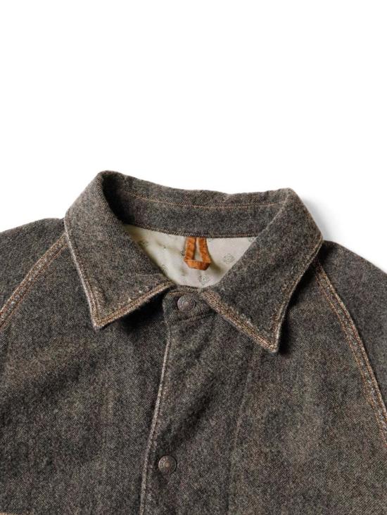  캐피탈 데님 자켓 Kapital Twill Aging Wool Cactus Coverall Charcoal - KAPITAL