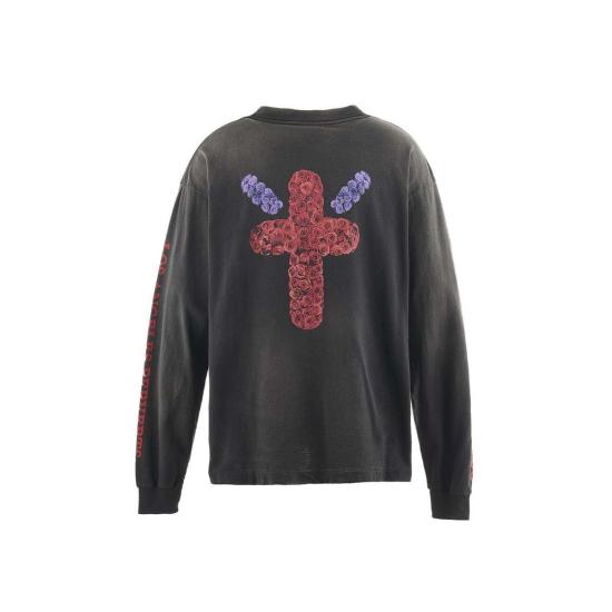  세인트 미카엘 긴팔 티셔츠 세인트 맥엑스크스 본 세인트  블랙 - SAINT MXXXXXX