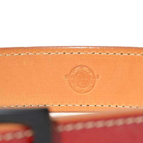  사무라이 진스 가죽 벨트 영국 브라이들 가죽  레드 - SAMURAI JEANS