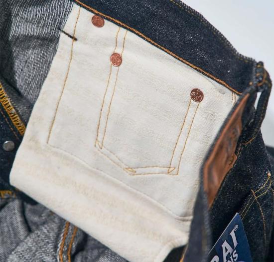  사무라이 진스 데님 팬츠 사무라이 진 17온스 슬림 테이퍼드 미드 라이즈 진 설파이드 블랙 - SAMURAI JEANS