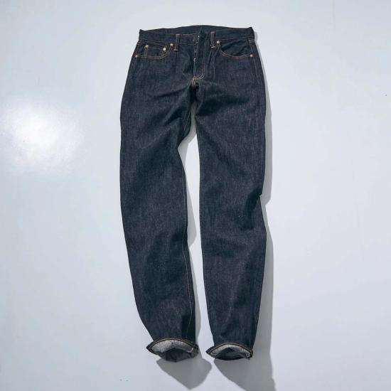  사무라이 진스 데님 팬츠 사무라이 진 17온스 슬림 테이퍼드 미드 라이즈 진 설파이드 블랙 - SAMURAI JEANS