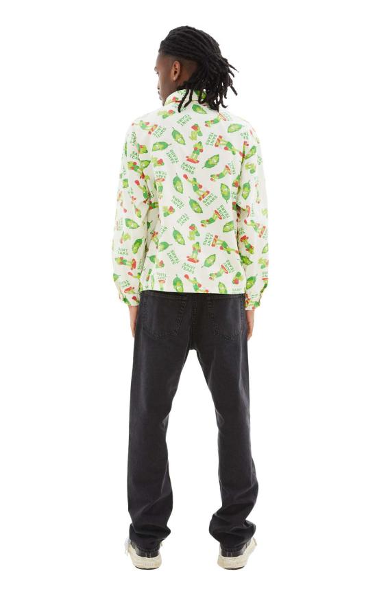  세인트미카엘 봄버 자켓 세인트 마이클 데님 티어스 복서 코치 재킷 화이트 - SAINT MXXXXXX