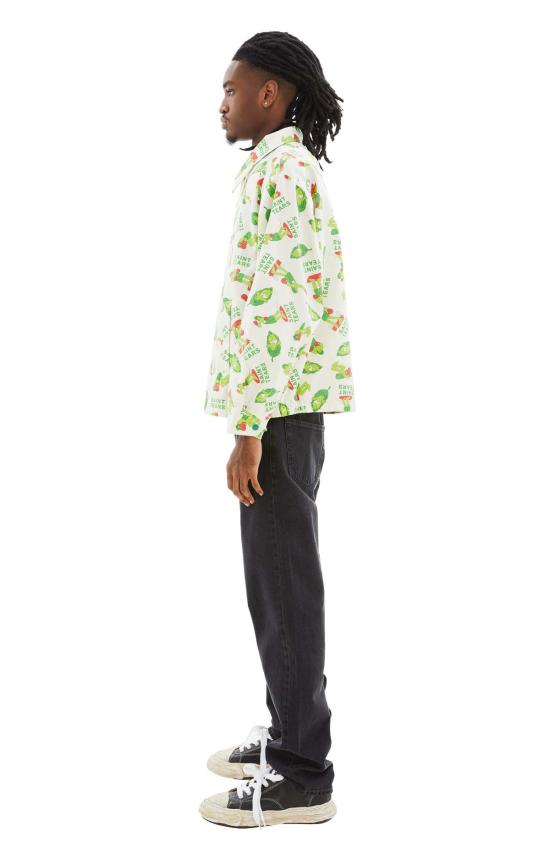  세인트미카엘 봄버 자켓 세인트 마이클 데님 티어스 복서 코치 재킷 화이트 - SAINT MXXXXXX