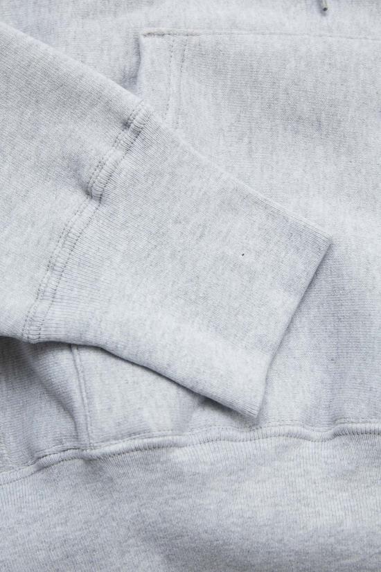  캠버 후드 티셔츠 크로스 니트 헤비웨이트 풀오버 후드 스웨트셔츠 그레이 - CAMBER