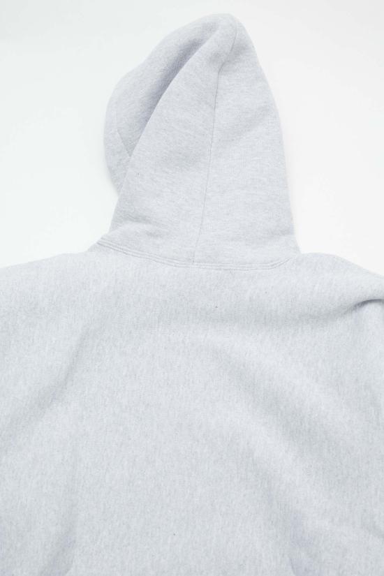 캠버 후드 티셔츠 크로스 니트 헤비웨이트 풀오버 후드 스웨트셔츠 그레이 - CAMBER