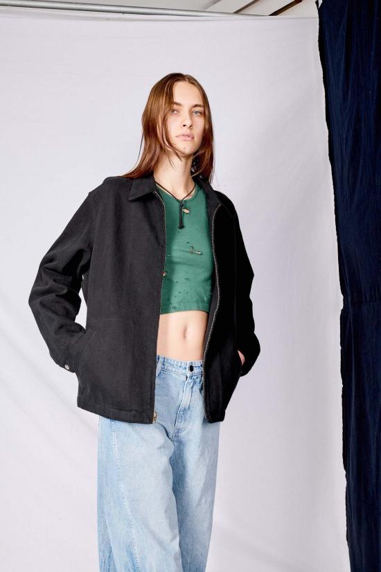  어셈블리 뉴욕 자켓 어셈블리 데님 지퍼 재킷 블랙 - ASSEMBLY NEW YORK