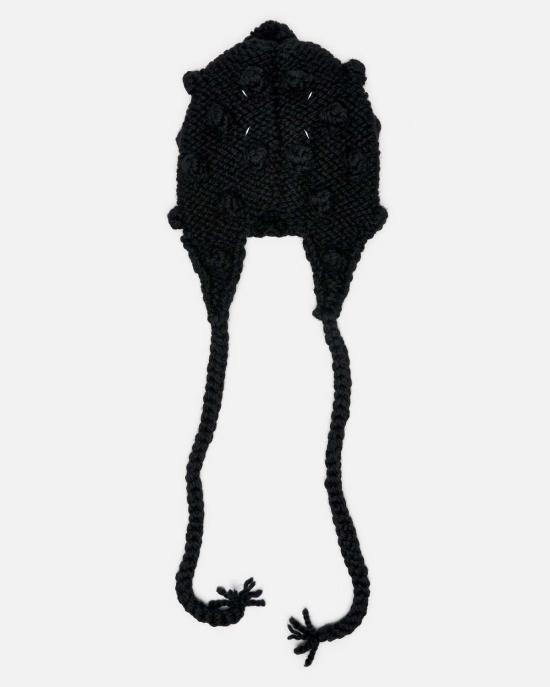  마르지엘라 모자 메종  차일디쉬 스티치 비니 블랙 - MAISON MARGIELA