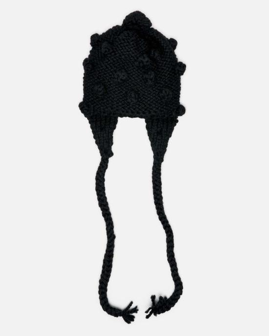  마르지엘라 모자 메종  차일디쉬 스티치 비니 블랙