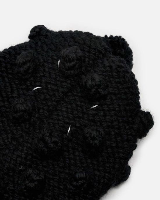  마르지엘라 모자 메종  차일디쉬 스티치 비니 블랙 - MAISON MARGIELA