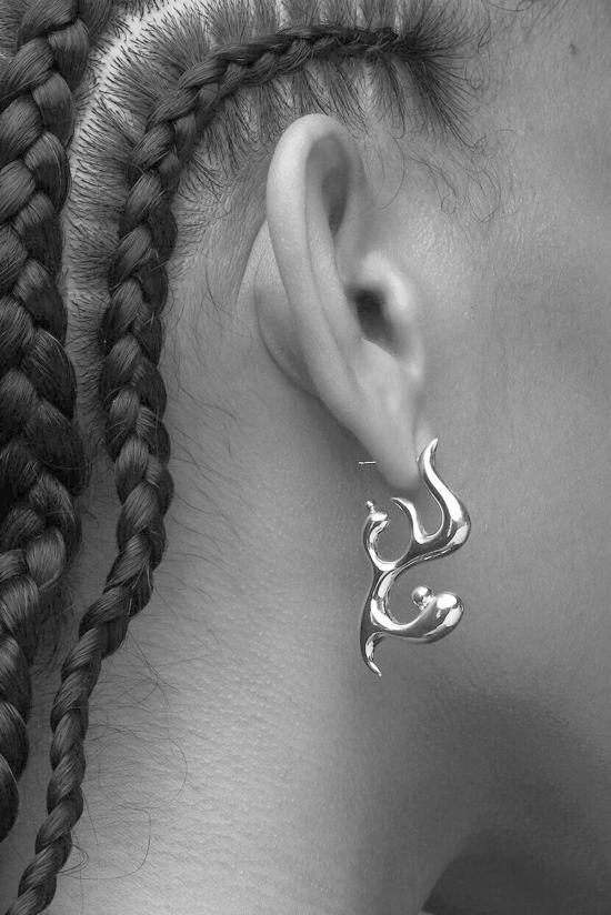  한나 주웻 이어링 Hannah Jewett Sterling Succulent Flame Earrings Sterling Silver