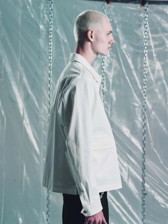  세컨드 레이어 자켓 2차/레이어 코튼 트윌 불독 셔츠 재킷 화이트 - SECOND/LAYER