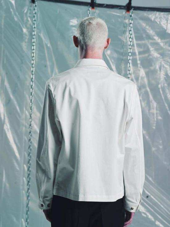  세컨드 레이어 자켓 2차/레이어 코튼 트윌 불독 셔츠 재킷 화이트 - SECOND/LAYER