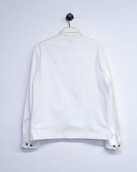  세컨드 레이어 자켓 2차/레이어 코튼 트윌 불독 셔츠 재킷 화이트 - SECOND/LAYER