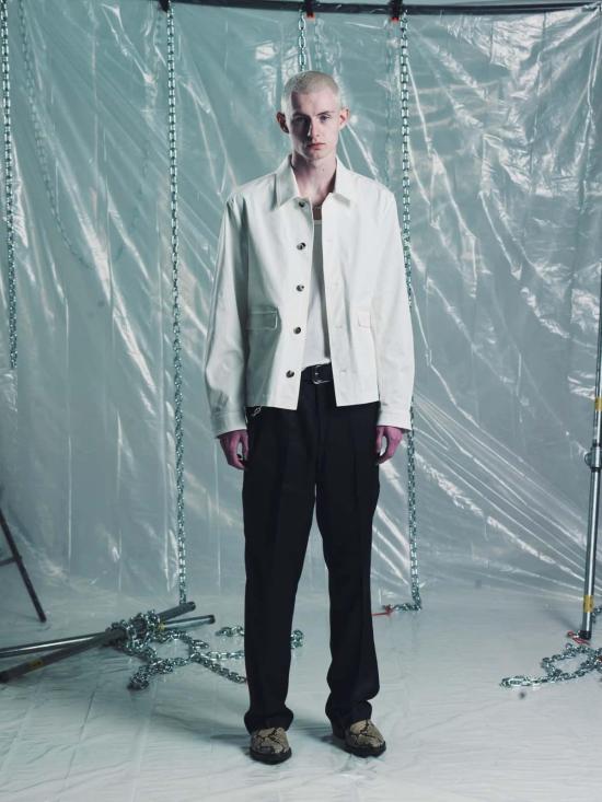  세컨드 레이어 자켓 2차/레이어 코튼 트윌 불독 셔츠 재킷 화이트 - SECOND/LAYER