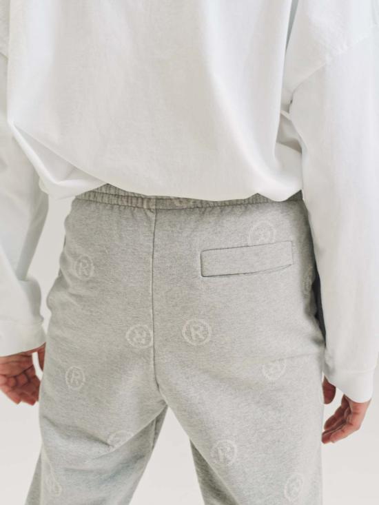  마틴로즈 스트레이트 팬츠 마틴 로즈 올오버 'R' 자카드 슬림 레그 트랙 팬츠 그레이 - MARTINE ROSE