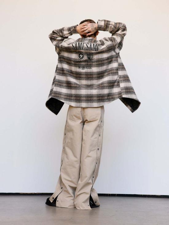  마틴로즈 긴팔 셔츠 마틴 로즈 체크 롱슬리브 오버셔츠 브라운 - MARTINE ROSE