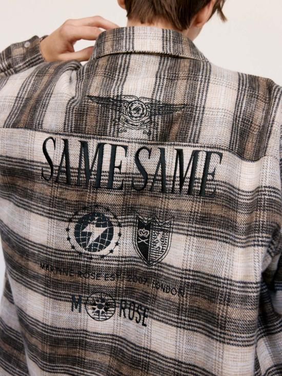  마틴로즈 긴팔 셔츠 마틴 로즈 체크 롱슬리브 오버셔츠 브라운 - MARTINE ROSE