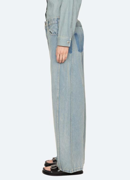  씨뉴욕 데님 팬츠 Sea Ny Elena Jeans 라이트 블루/화이트 - SEA NY