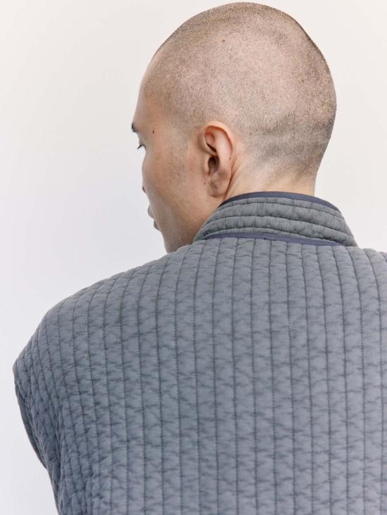  맨틀 자켓 누비 셔츠재킷 차콜 - MAN-TLE