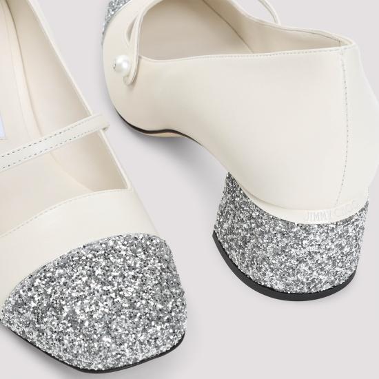 25SS 지미추 힐/펌프스 ELISA45 PJE SILVER LATTE - JIMMY CHOO