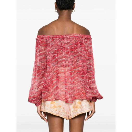 25SS 이자벨마랑에뚜왈 블라우스 C1J07E HT0346FB 70RD RED PINK - ISABEL MARANT ETOILE