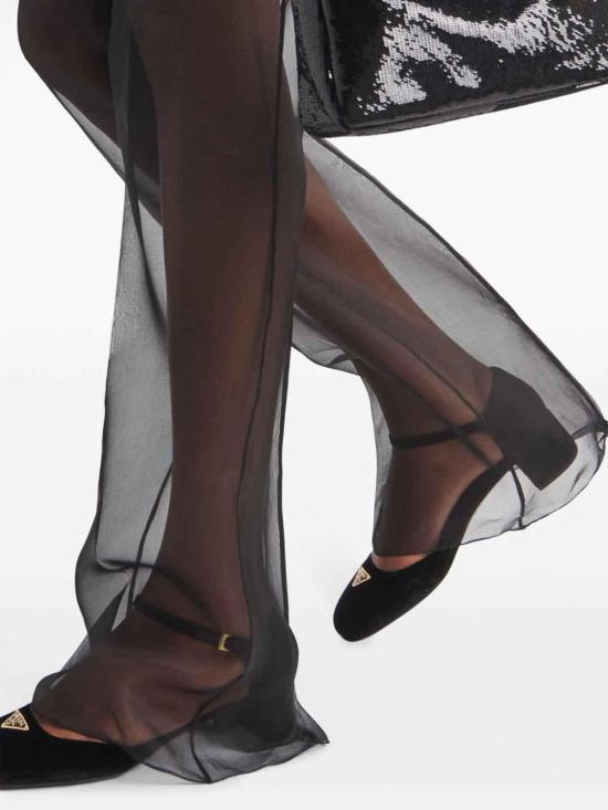  프라다 플레어 팬츠 P252HSOOO1344F0002 Black - PRADA