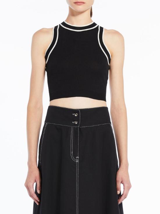 24FW 막스마라 민소매 티셔츠 2411361062650008 Black - MAX MARA