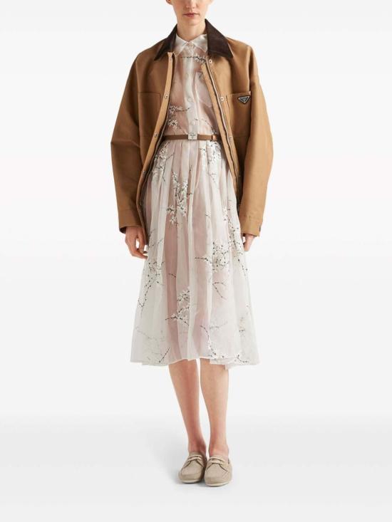  프라다 미디 원피스 P3L88RSOOO14KFF0009 White - PRADA