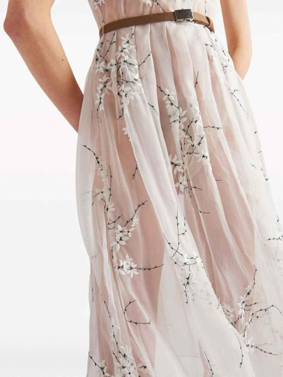  프라다 미디 원피스 P3L88RSOOO14KFF0009 White - PRADA