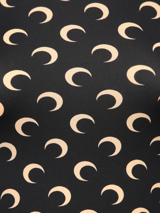 26SS 마린세르 문 프린티드 저지 세컨드 스킨 하이넥 탑 WTS005A CJER0001 IT99 Black - MARINE SERRE