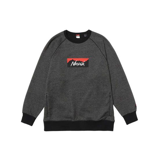  난가 긴팔 티셔츠 ECO HYBRID BOX LOGO SWEATSHIRT BLACK DOM