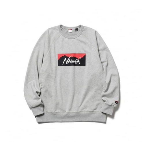  난가 긴팔 티셔츠 ECO HYBRID BOX LOGO SWEATSHIRT LGRAY DOM