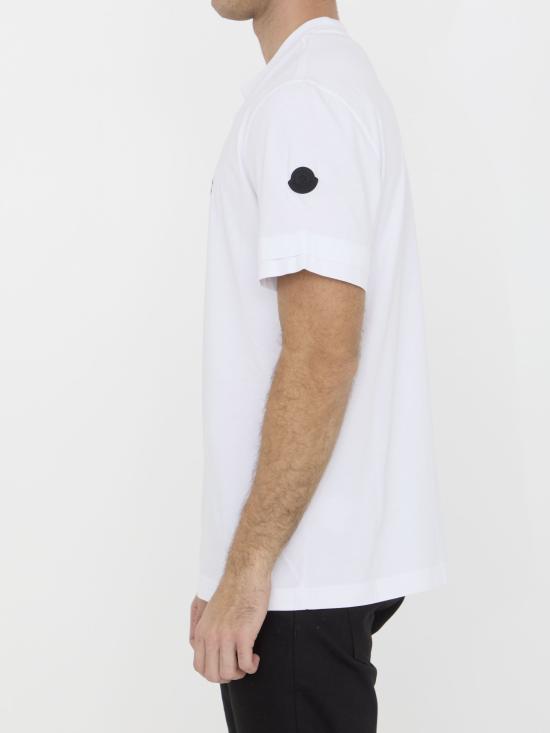  몽클레어 반팔 티셔츠 8C0000289A17001 WHITE DOM - MONCLER