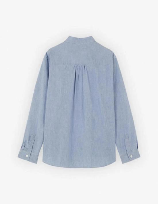  메종키츠네 셔츠 MW00411WC5006P470 INDIGO DOM - MAISON KITSUNE