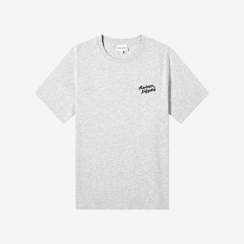  메종키츠네 핸드라이팅 컴포트 티셔츠 MW00126KJ0119 H120 LIGHT GREY MELANGE DOM