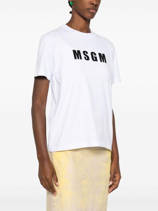  엠에스지엠 반팔 티셔츠 3641MDM9224700201 WHITE DOM - MSGM