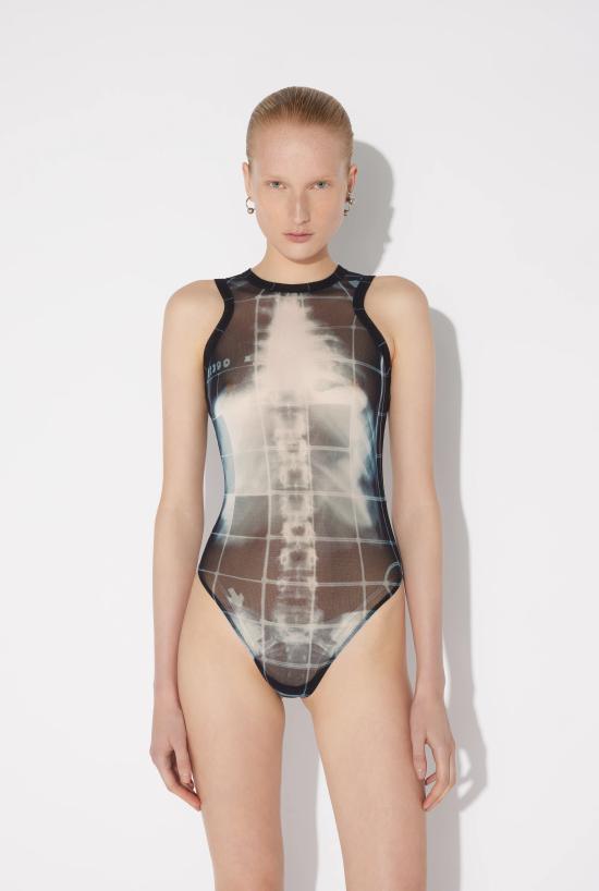 25SS 장 폴 고티에 바디수트 티셔츠 25 33 F BD058 T580 005956 Black navy lightblue - JEAN PAUL GAULTIER