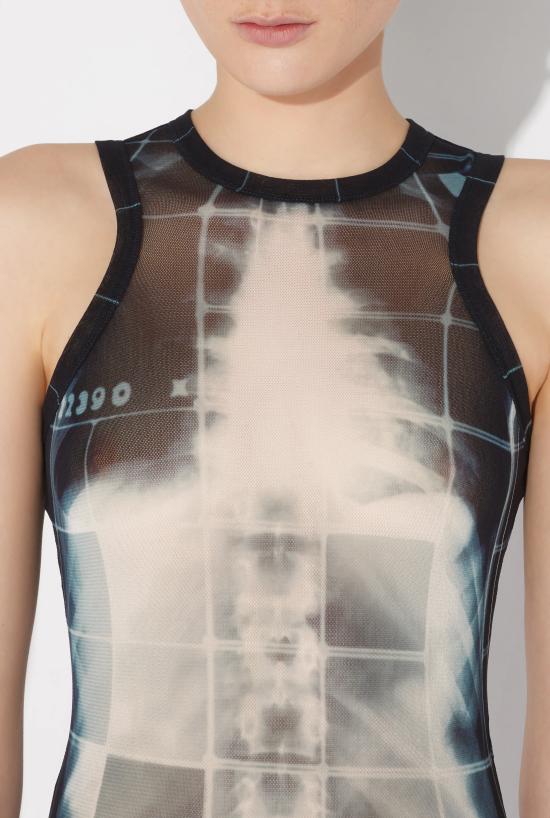 25SS 장 폴 고티에 바디수트 티셔츠 25 33 F BD058 T580 005956 Black navy lightblue - JEAN PAUL GAULTIER