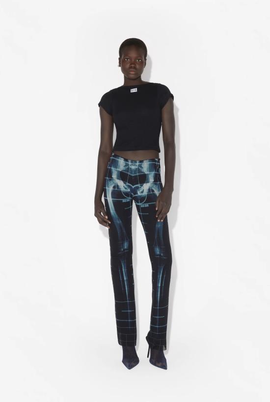 25SS 장 폴 고티에 레깅스 25 33 F PA183 T580 005956 Black navy lightblue - JEAN PAUL GAULTIER