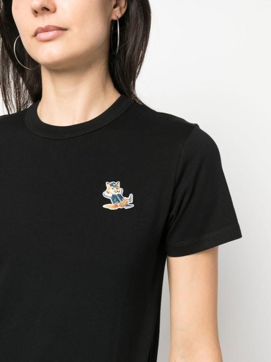  메종키츠네 반팔 티셔츠 KW00107KJ0008P199 BLACK DOM - MAISON KITSUNE